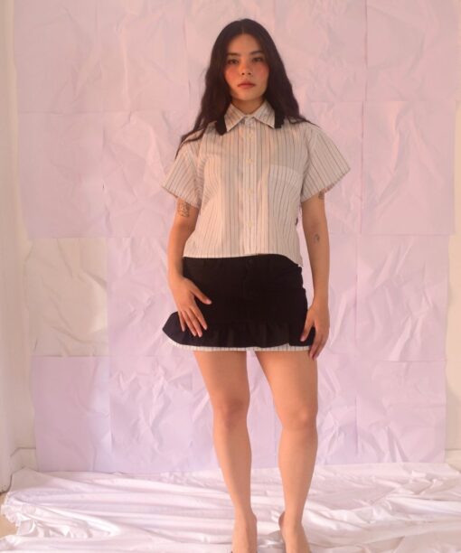 El set blanco y negro rayas