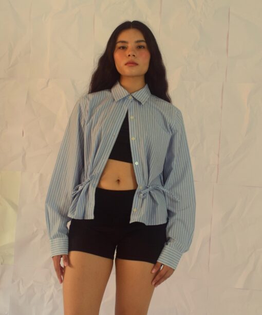 Camisa Bow Azul - Image 2