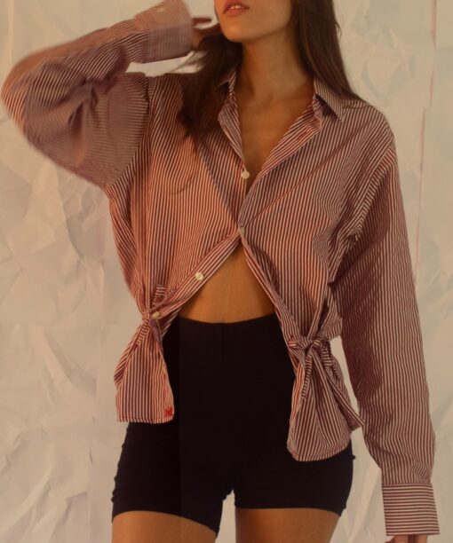Camisa bow rayas roja - Image 3