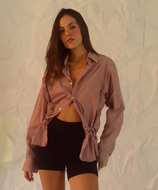 Camisa bow rayas roja - Image 2