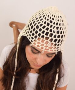 Alternative view of Gorrito head net marfil