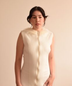 Chaleco peluche blanco