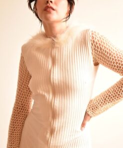 Alternative view of Chaleco peluche blanco