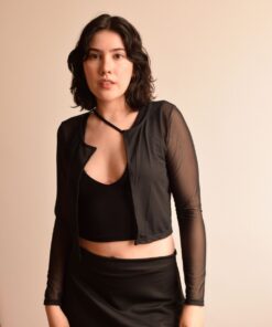 Top y cárdigan mesh