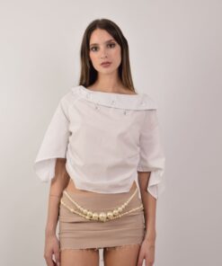 Camisa white crystal