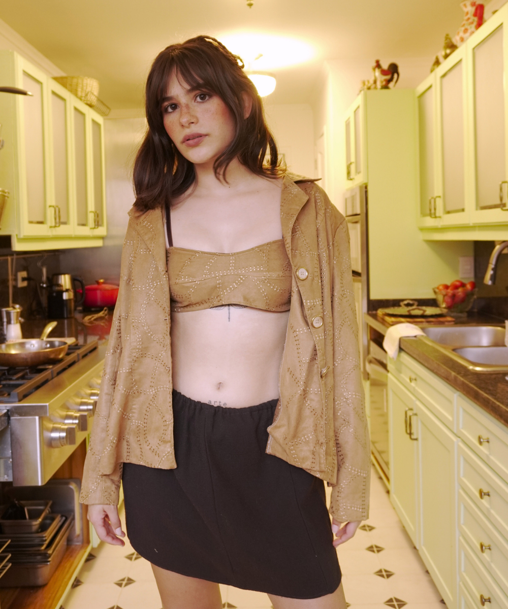 Blazer set ◦ Café miel bordado ◦ Talla S-M - Image 2