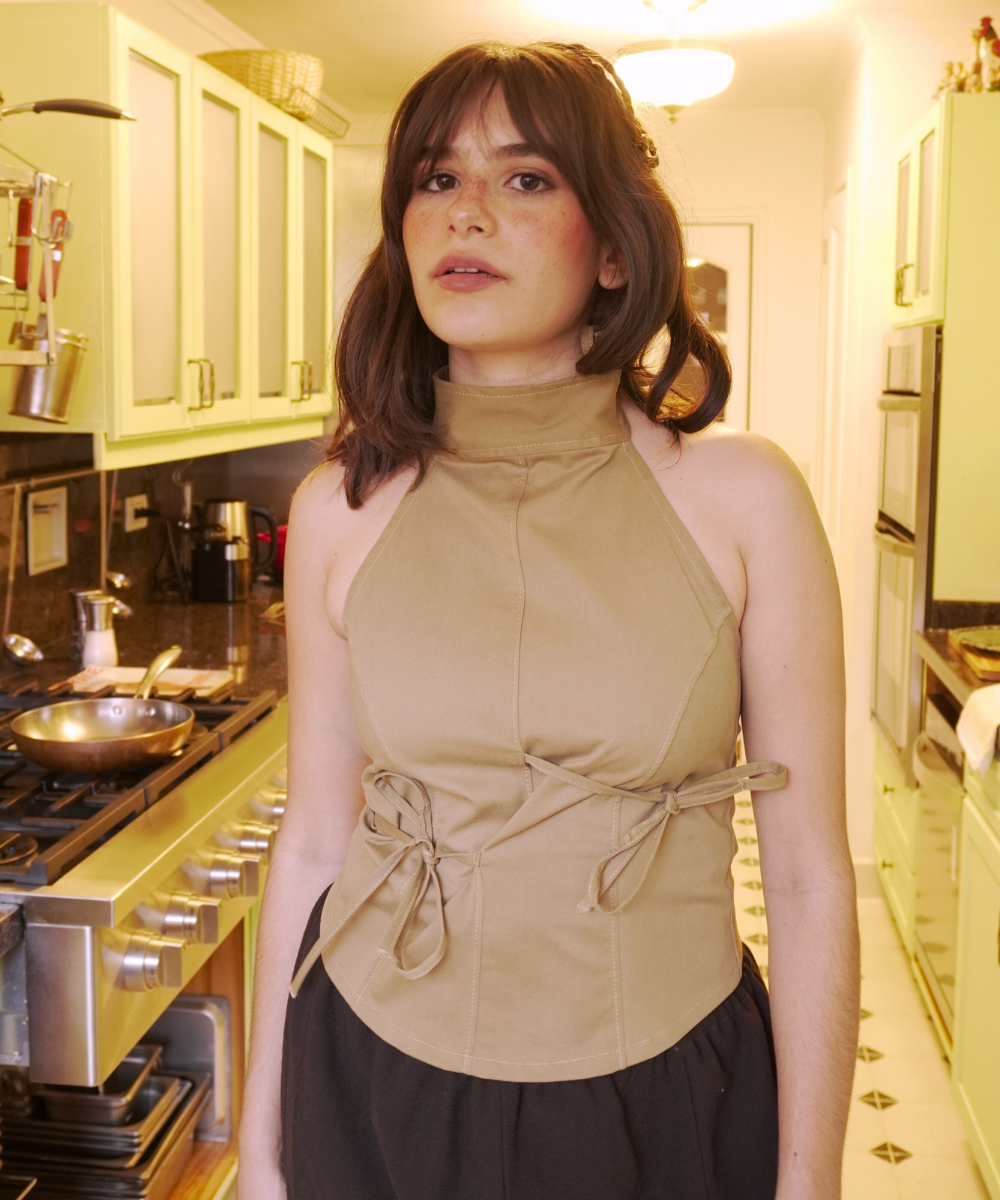 Top asimétrico ◦ Caqui ◦ Talla S - Image 2