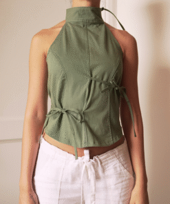 Top asimétrico ◦ Verde ◦ Talla XS