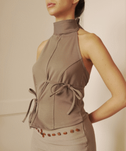 Alternative view of Top asimétrico ◦ Gris claro◦ Talla XS