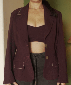 Blazer set flecos ◦ Vino ◦ Talla L