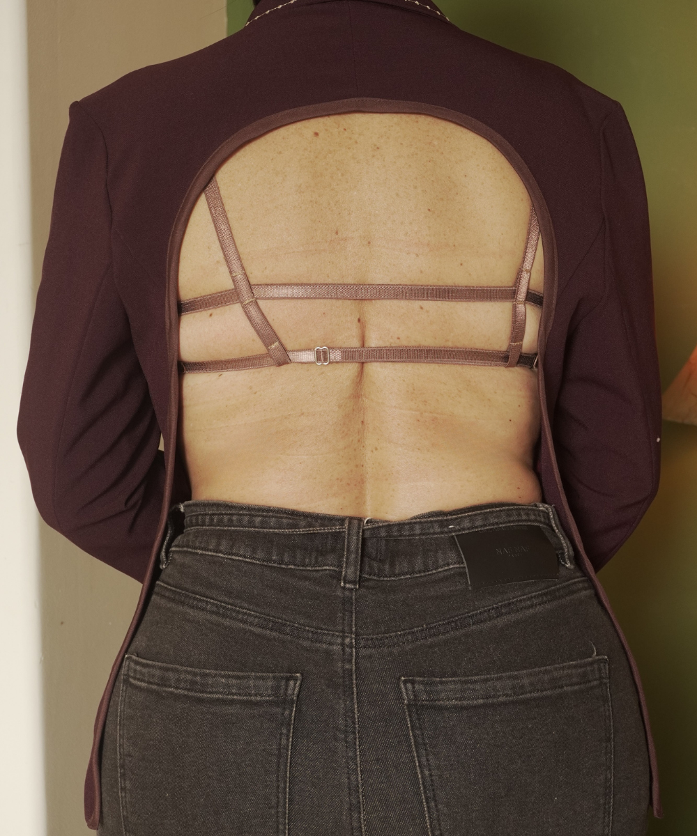 Blazer set flecos ◦ Vino ◦ Talla L - Image 2