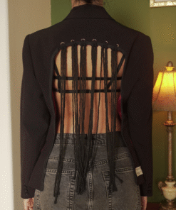 Blazer set flecos ◦ Negro ◦ Talla XS-S