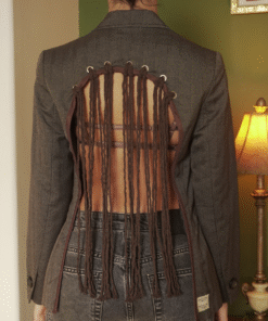 Alternative view of Blazer set flecos ◦ Gris y café ◦ Talla XS-S