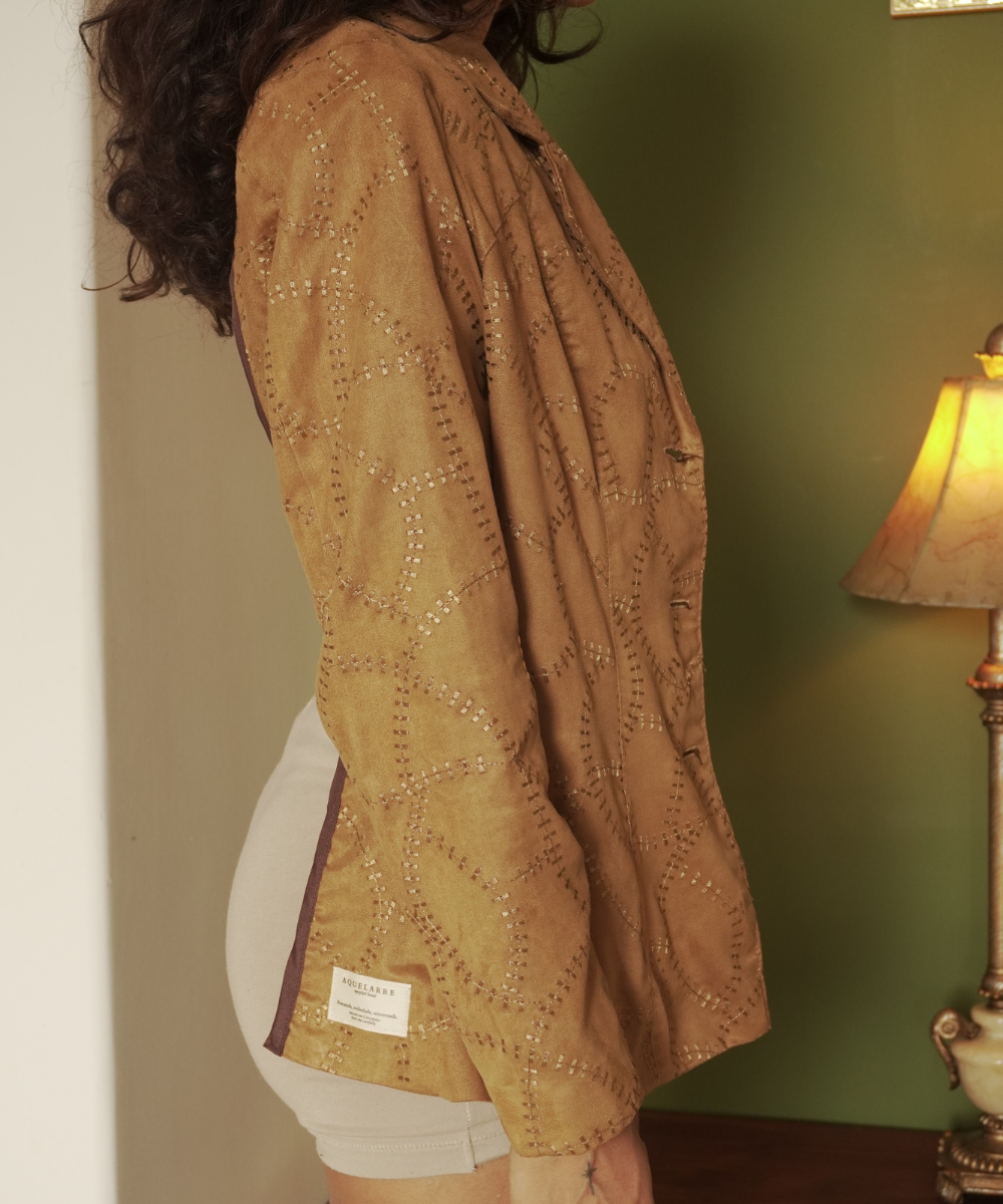 Blazer set ◦ Café miel bordado ◦ Talla S-M - Image 9