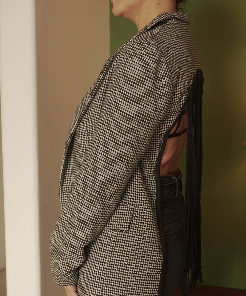 Blazer set flecos ◦ Cuadros ◦ Talla M-L - Image 4