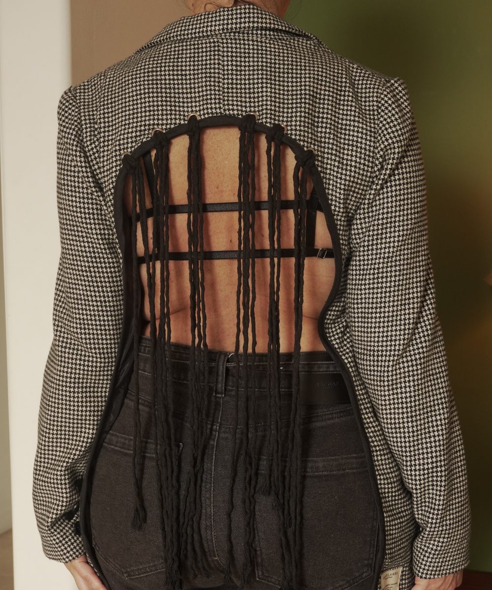 Blazer set flecos ◦ Cuadros ◦ Talla M-L - Image 2