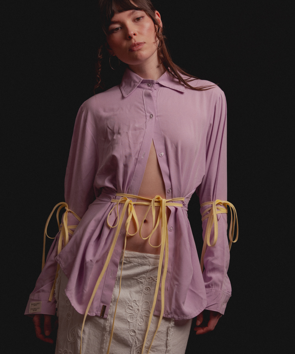 Camisa Jerez ◦ Lila y butter yellow ◦ Talla S