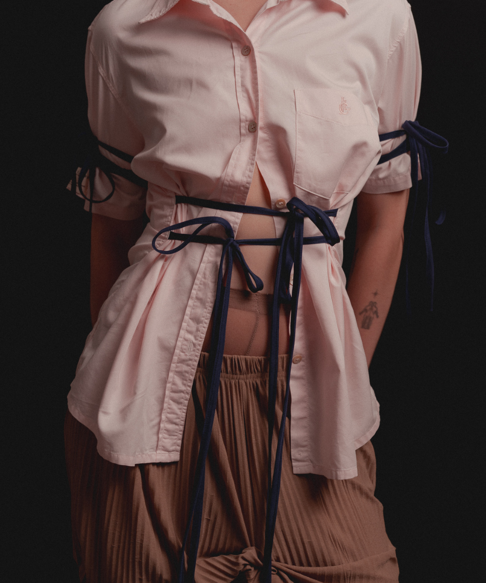 Alternative view of Camisa Jerez ◦ Rosada y Azul ◦ Talla M