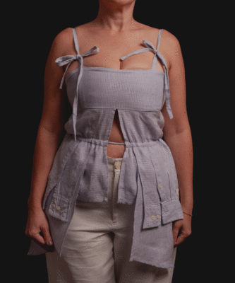 Top Cadiz ◦ Azul cuaditos◦ Talla M