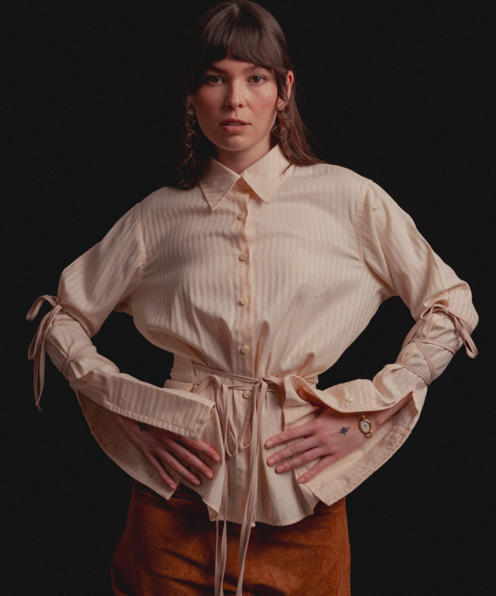 Camisa Jerez ◦ Crema rayas ◦ Talla S