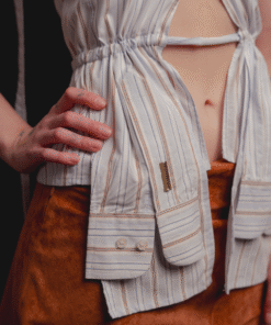 Alternative view of Top Cadiz ◦ Azul claro y crema rayas ◦ Talla S