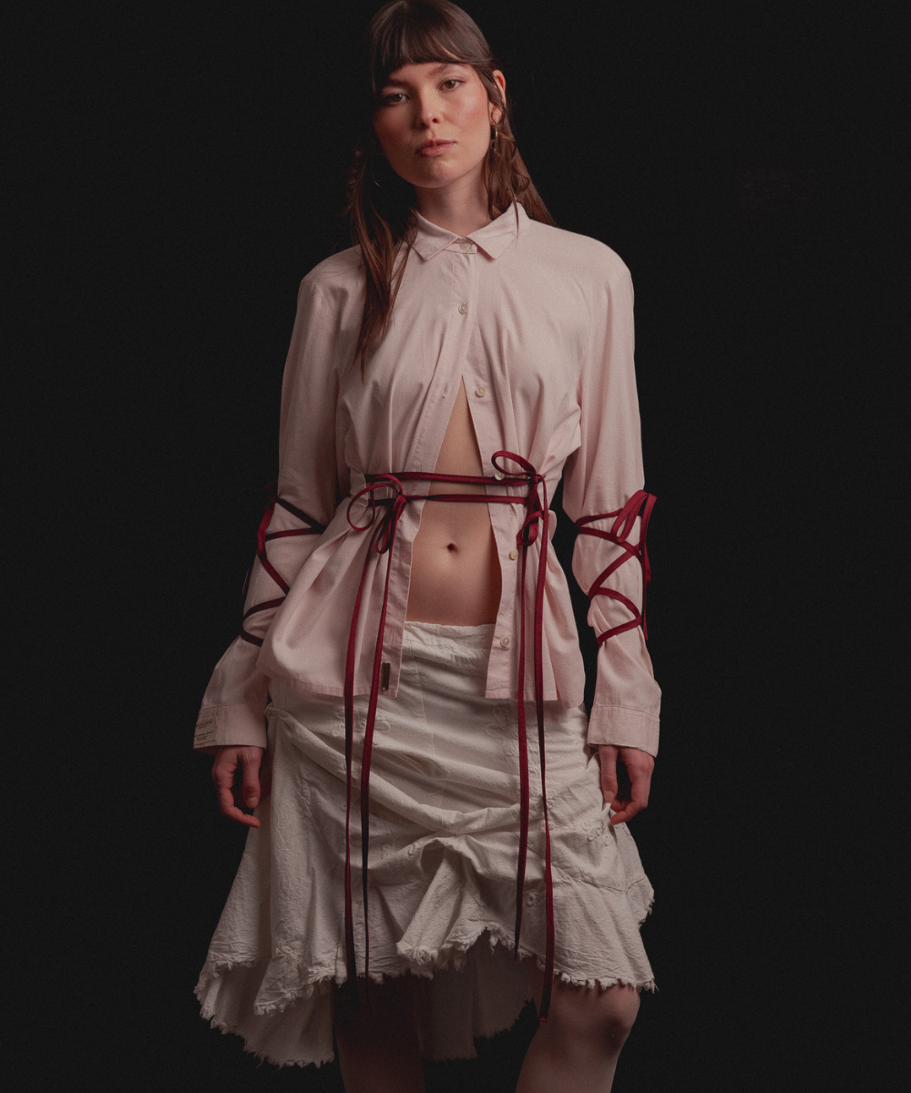 Alternative view of Camisa Jerez ◦ Rosado y vino ◦ Talla S