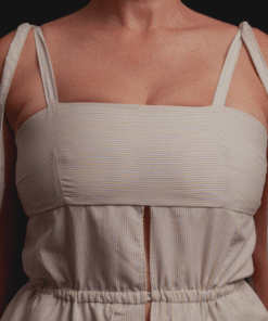 Alternative view of Top Cadiz ◦ Blanco rayas amarillas ◦ Talla M